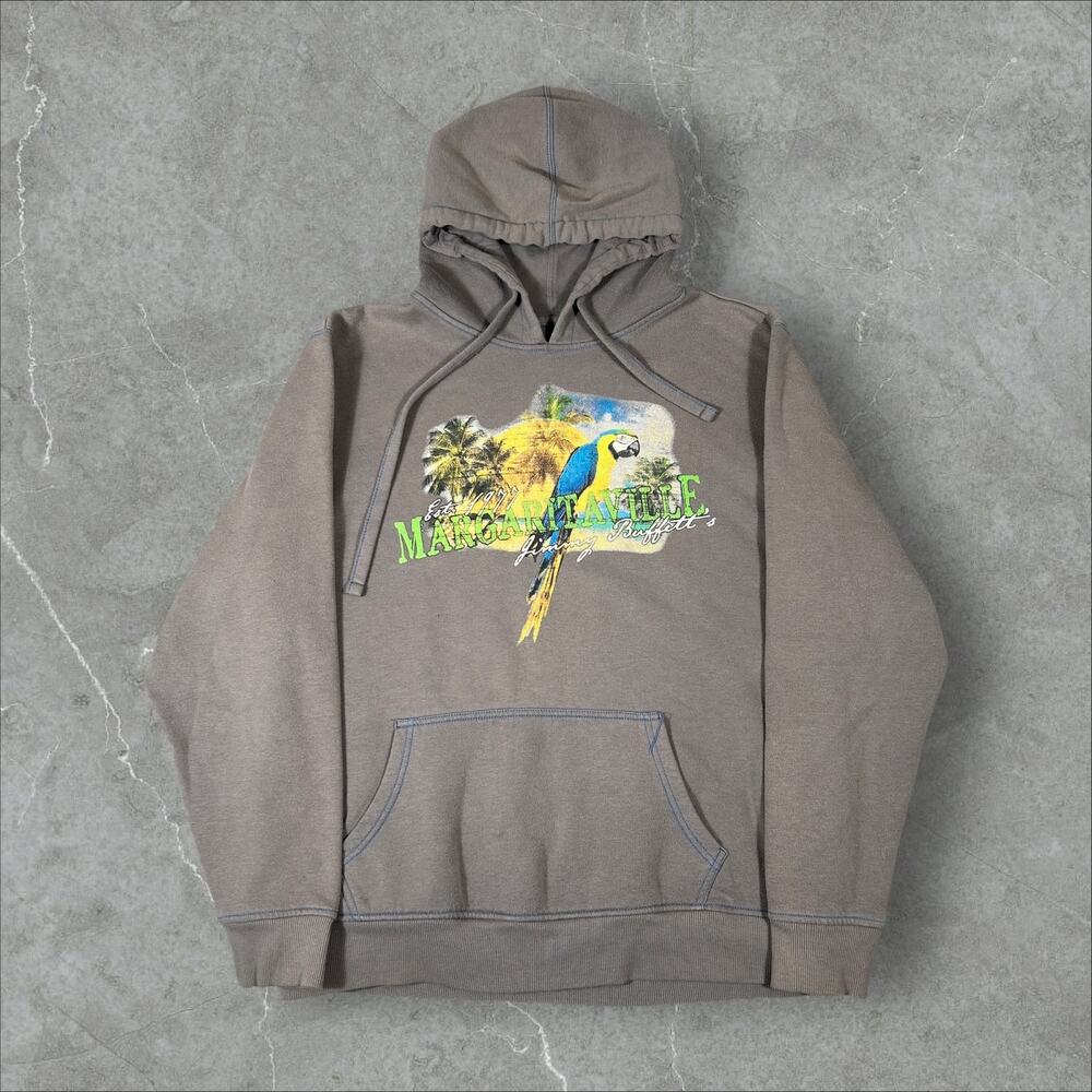 Margaritaville Jimmy Buffet Size XL Parrot Y2K Pullover Hoodie Sweatshirt